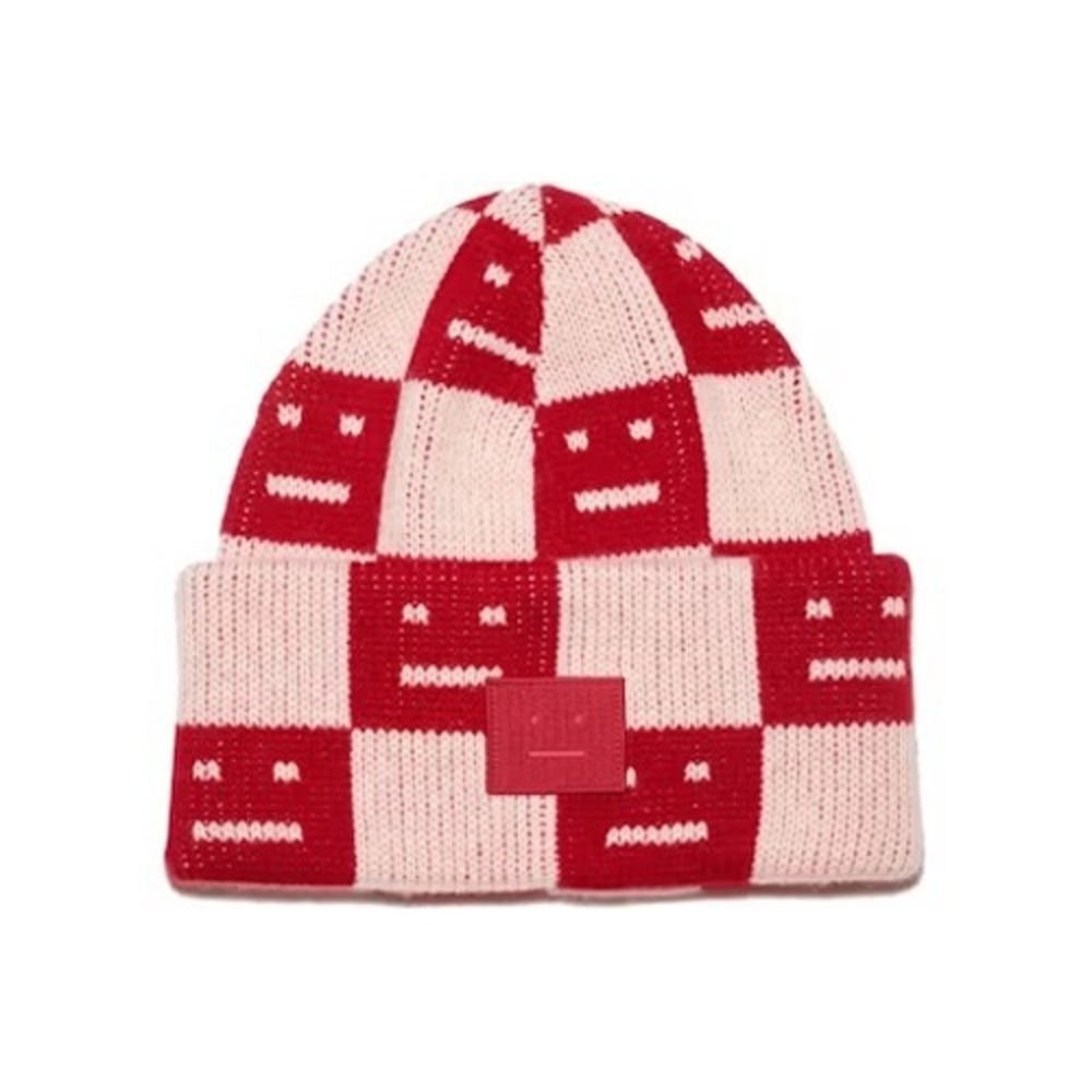 Acne Studios Kids Checkered Wool Beanie Hat 4-6 Gorpcore Streetwear Luxury